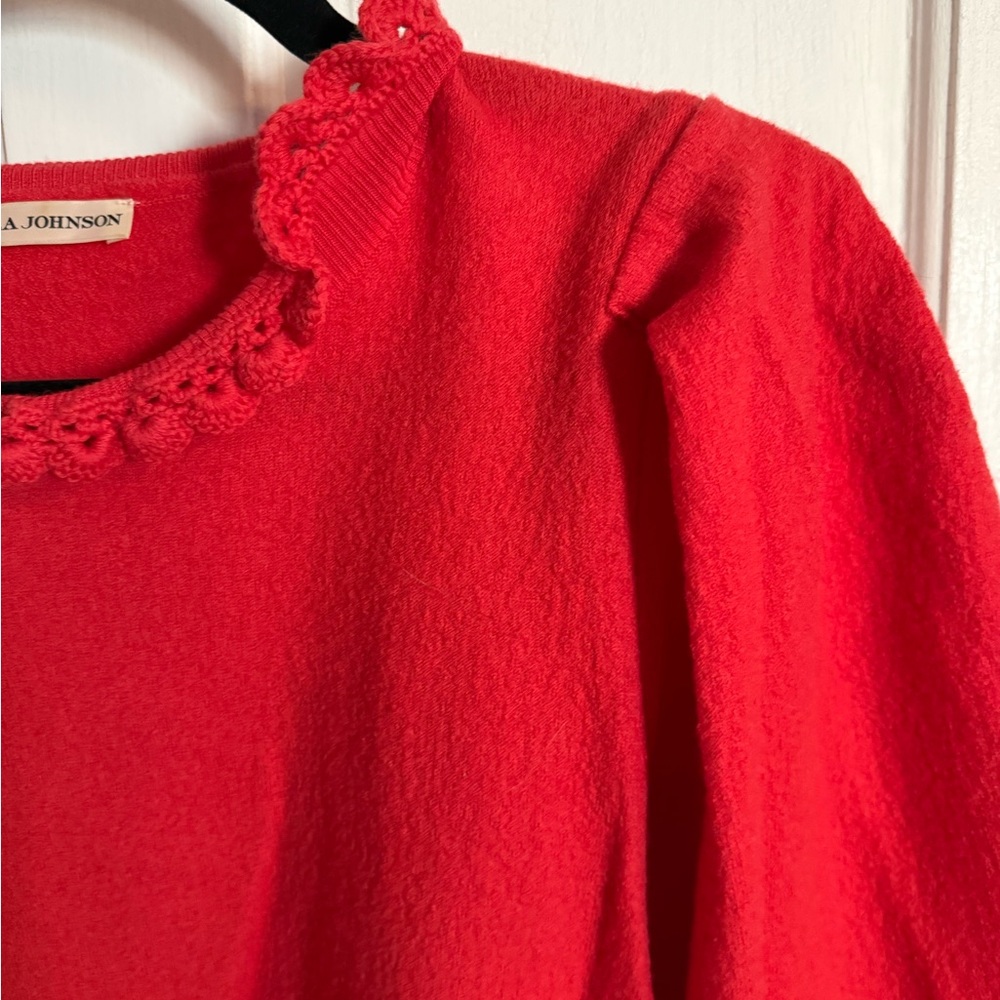 Ulla Johnson Vibrant Red Knit Top